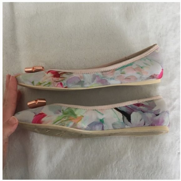 Ted Baker IMME 2 floral bow ballet flats shoe 6 - Picture 13 of 15